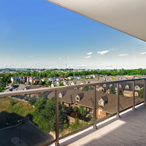 Stunning view from the balcony on a blue-sky day