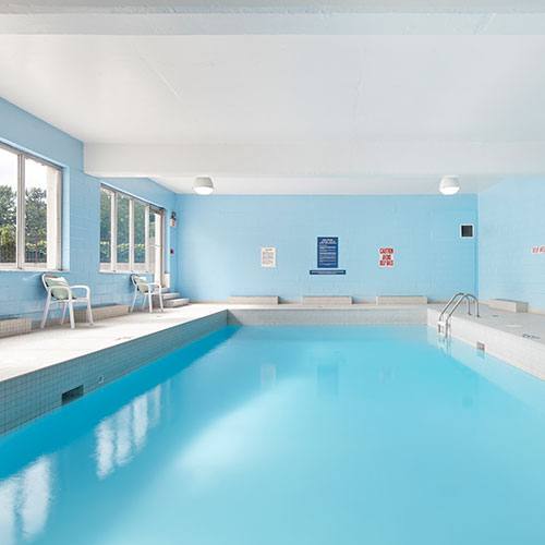 View of the pristine swimming pool