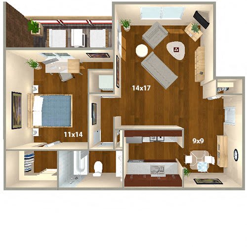 Floor Plan  Erie A Renovated