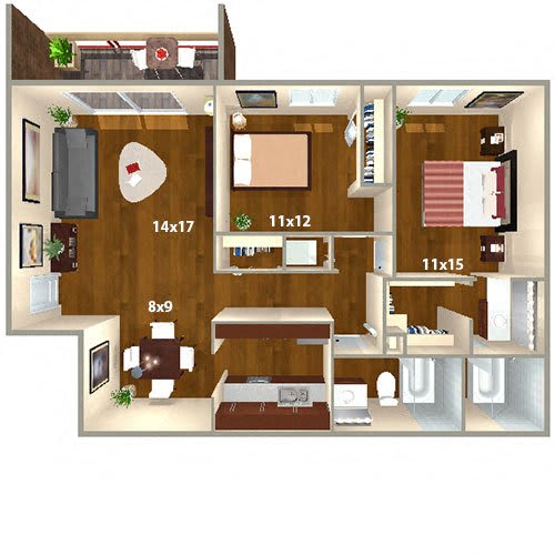 Floor Plan  Ontario B Renovated