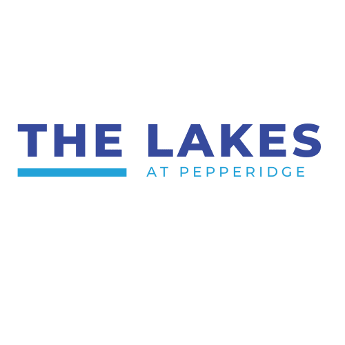 The Lakes at Pepperidge logo on a black background.