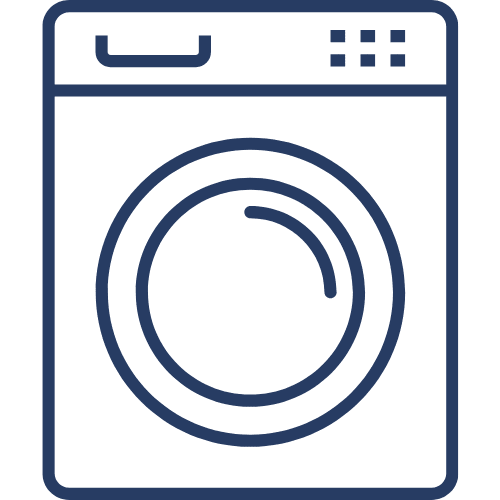 A washing machine icon is displayed.