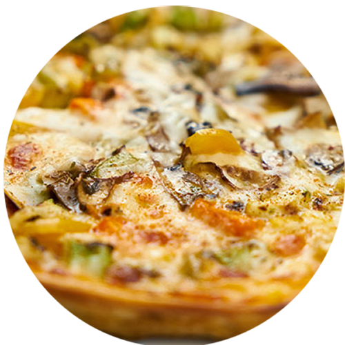 a close up of a pizza on a table