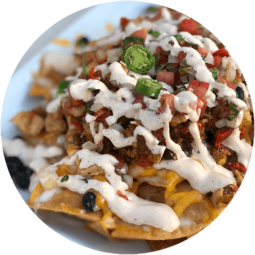 a close up of a plate of food