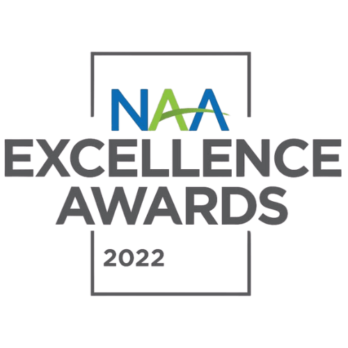 The image is a logo for the NAA Excellence Awards 2022.