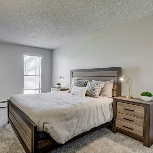 Hudson at Highline Apartments in Denver, Colorado Model Bedroom