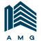 A graphic of a stylized building with a blue and white color scheme.