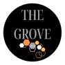 a graphic of the grove with hexagons and the words the groove