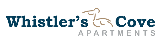 a logo for whistler's cove apartments