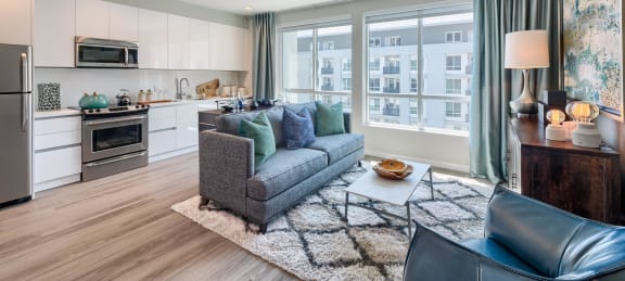 Living room at Altana, Glendale, 91203