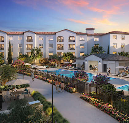 Pradera San Ramon CA Rendering interior courtyard
