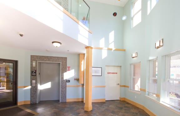 Lobby Entrance and Elevator