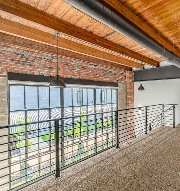First Floor with wooden roof at Life At Agora, Cleveland