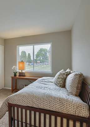 first floor bedroom at azure on the park, atlanta, ga