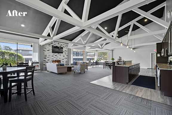 Modern Resident Clubhouse at Franklin River Apartments, Southfield, 48034