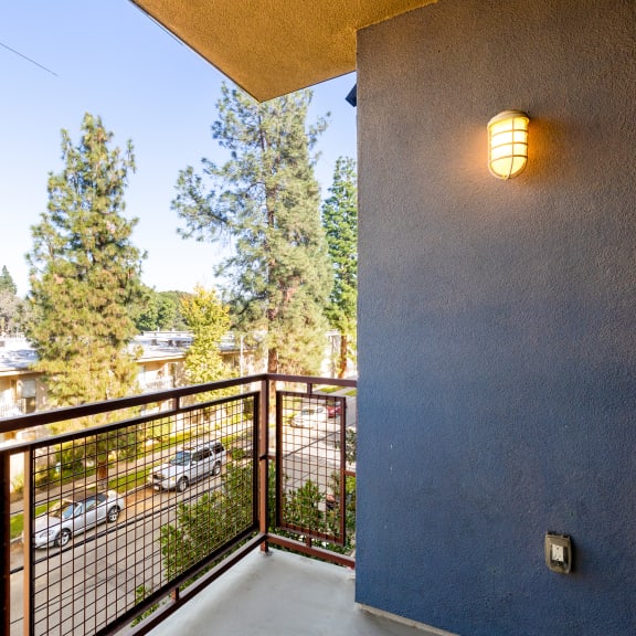 a balcony with a view of the street  at Legacy Apartments, 91325