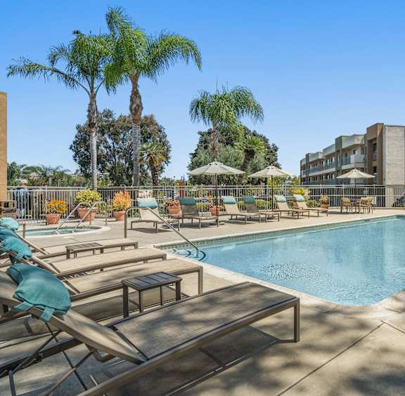 Swimming Pool area at Navajo Bluffs, San Diego, 92119