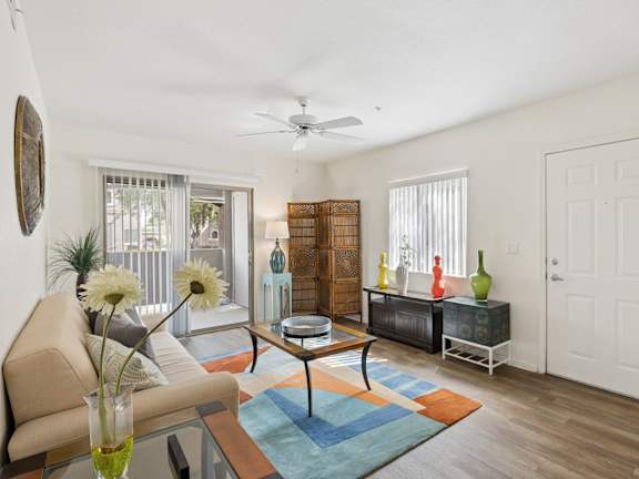 Desert Sands view into kitchen with dining table.