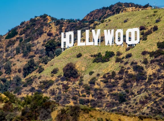 the famous hollywood sign on the side of a hill