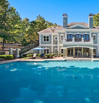 Large pool  located at St. Andrews Apartments in Johns Creek, GA 30022