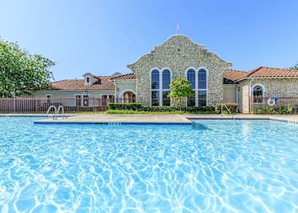 the swimming pool at the villas at stone creek
