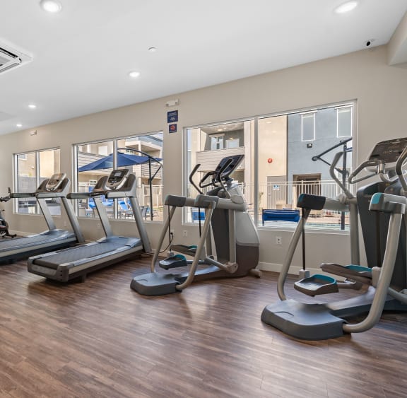 Gym at Loma Villas Apartments, San Bernardino, CA