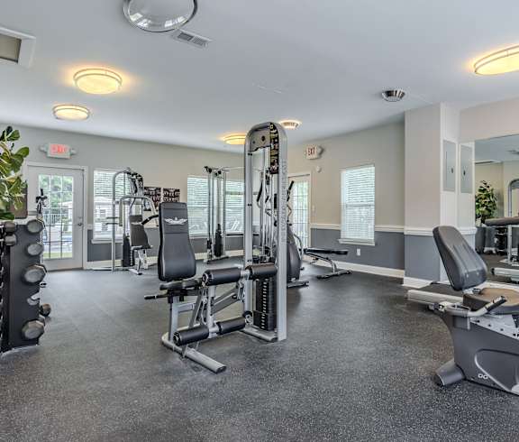 our state of the art gym is equipped with cardio machines and weights