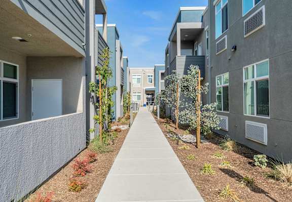 Garden at Loma Villas Apartments, San Bernardino, CA