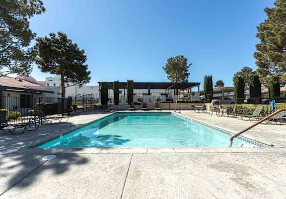 the swimming pool at our apartments
