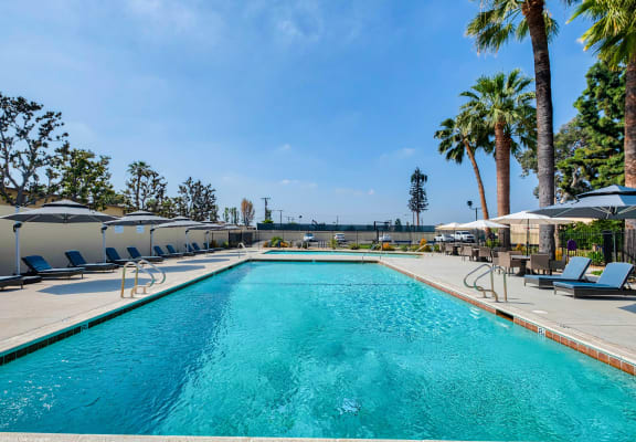 pool area at Serrano Apartments, California