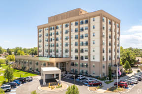 Exterior of apartment building