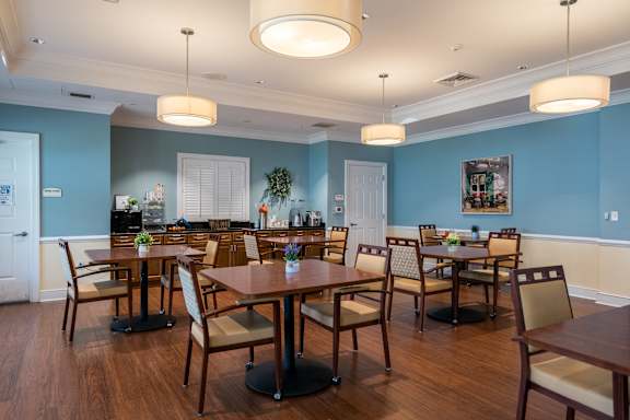 Contemporary Dining Room at Spring Arbor of Crofton, Crofton, MD, 21114