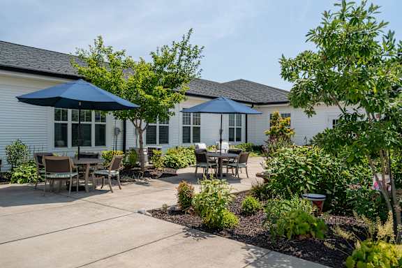 Apartment Patio at Spring Arbor of Crofton, Crofton, MD