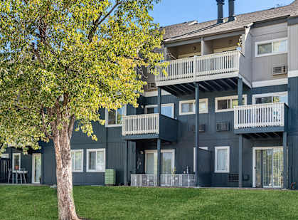 Exterior Buildings and Landscape at The Pines in Lakewood CO