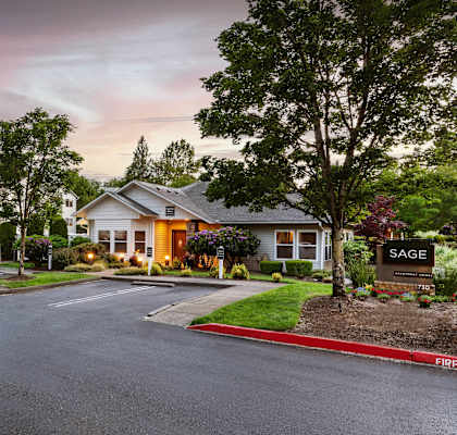 Exterior Landscape at Sage Apartments, Everett, Washington