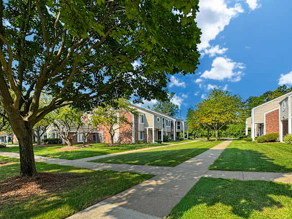 Lush Green Lawn at Park Lane Apartments, Southfield