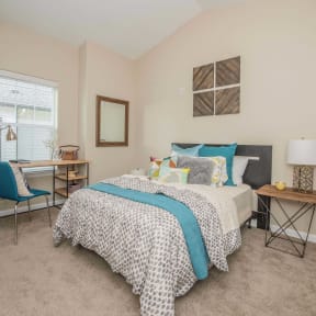 Apartments in Happy Valley OR- Latitude Bedroom with Plush Carpets
