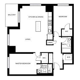 Floor Plan  The Amsterdam 2 Bedroom Suite