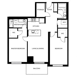 Floor Plan  The Canal 2 Bedroom Suite