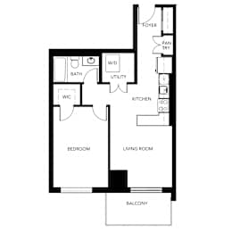 Floor Plan  The Leeuwarden 1 Bedroom Suite