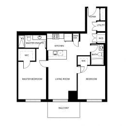 Floor Plan  The Rembrandt 2 Bedroom Suite