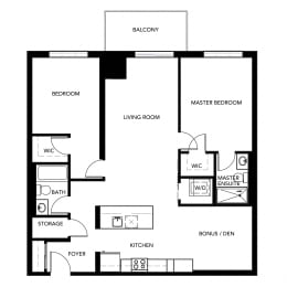 Floor Plan  The Tulip 2 Bedroom Suite