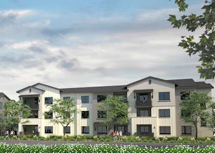 an artist's impression of the building at Lincoln Avenue Apartments, CA ,95515