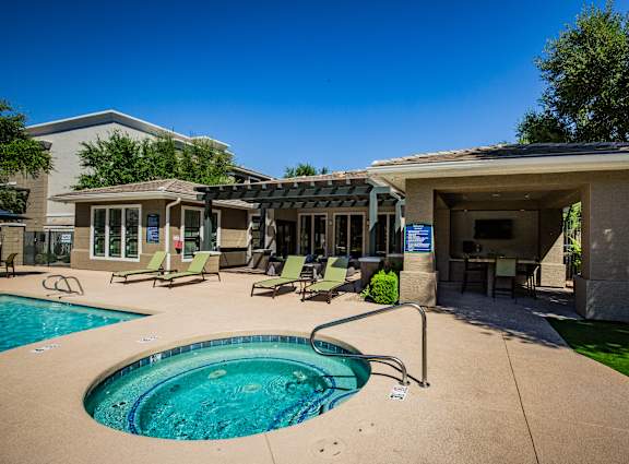 Relaxing Spa/Hot Tub at Mesa, AZ Apartment Near Desert Sands Golf Course