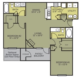 2 bedroom 2 bathroom  at The Reserve at Williams Glen, Zionsville, IN, 46077