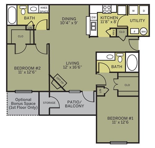 2 bedroom 2 bathroom  at The Reserve at Williams Glen, Zionsville, IN, 46077