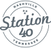 the logo for station 40 on a black background