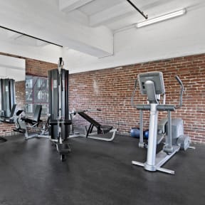 Fitness center at South Park Lofts, Los Angeles