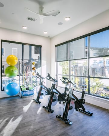Modern Fitness Center at Cue Luxury Apartments, Cypress, TX