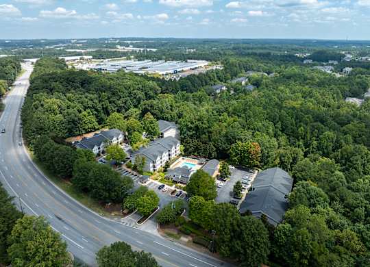 Aerial View of the Community at Magnolia Pointe Apartments in Duluth, GA